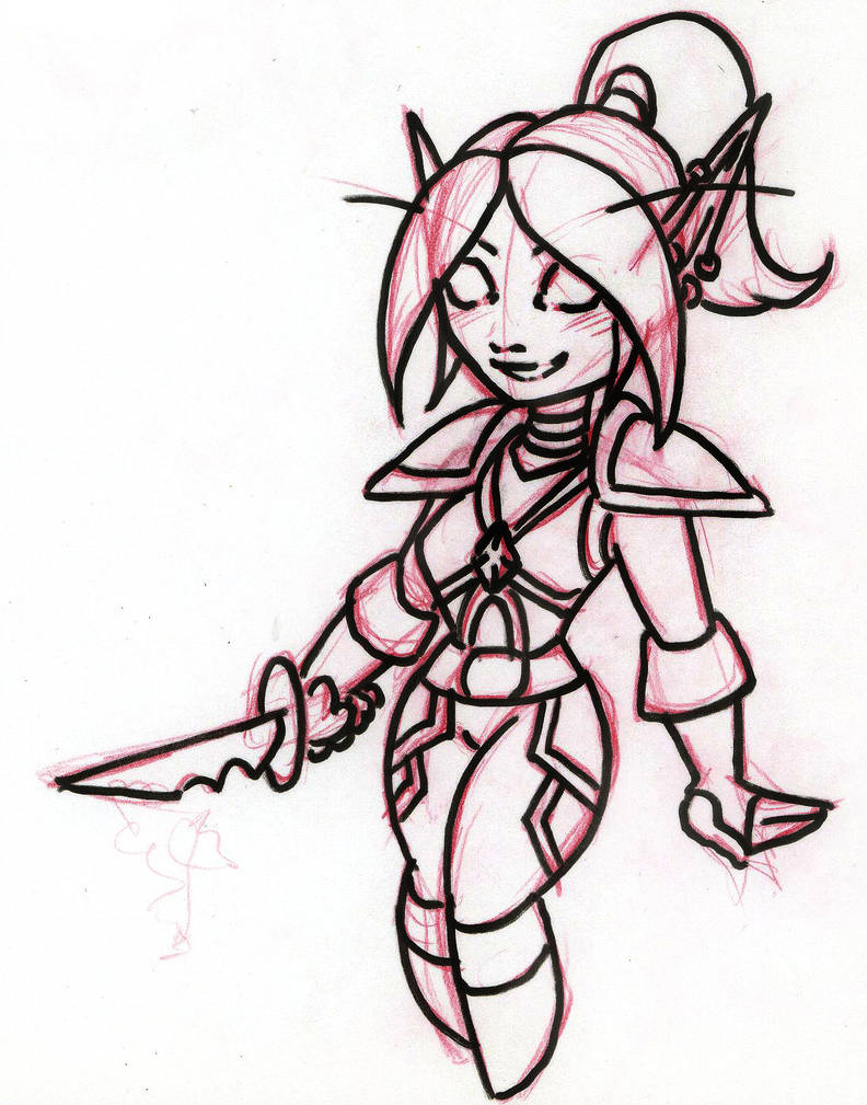 792x1009 chibi blood elf rogue