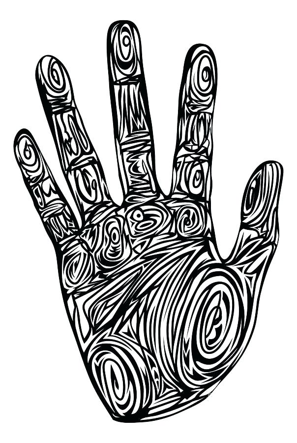 604x900 Hand Print Drawing Hand Print Skin Texture Pattern Vector