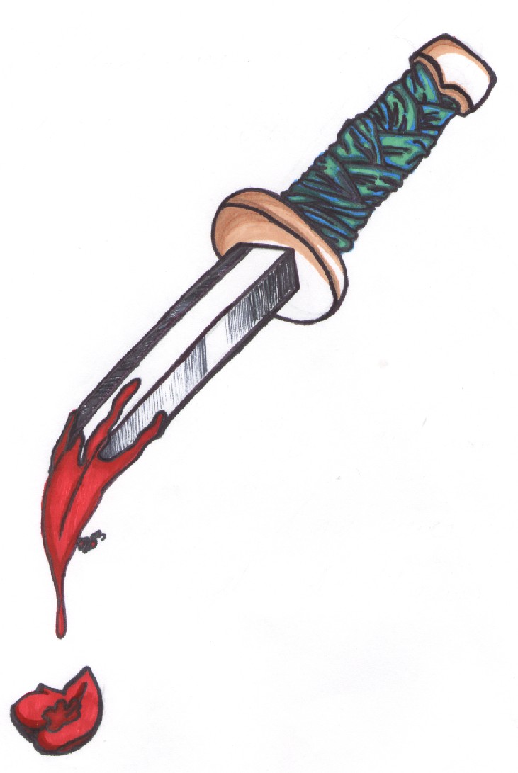 731x1091 Bloody Dagger Clipart