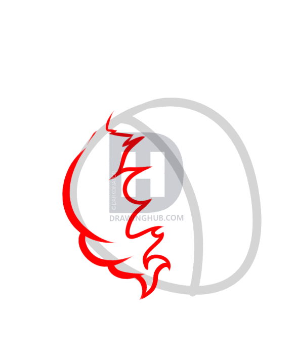 587x720 How To Draw A Torn Heart, Bloody Heart, Step