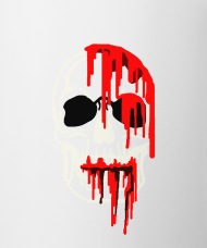 190x228 Skeleton Bloody Skull With Sunglasses Mug Spreadshirt