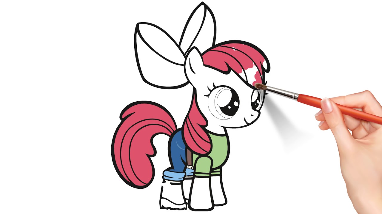 1280x720 How To Draw Apple Bloom My Little Pony And Color It For Kids