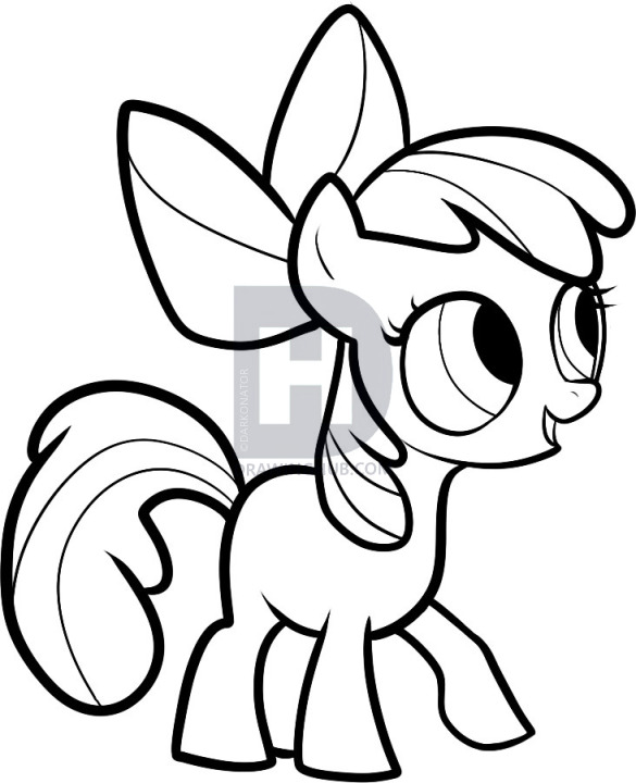 585x720 how to draw apple bloom, apple bloom, my little pony, step