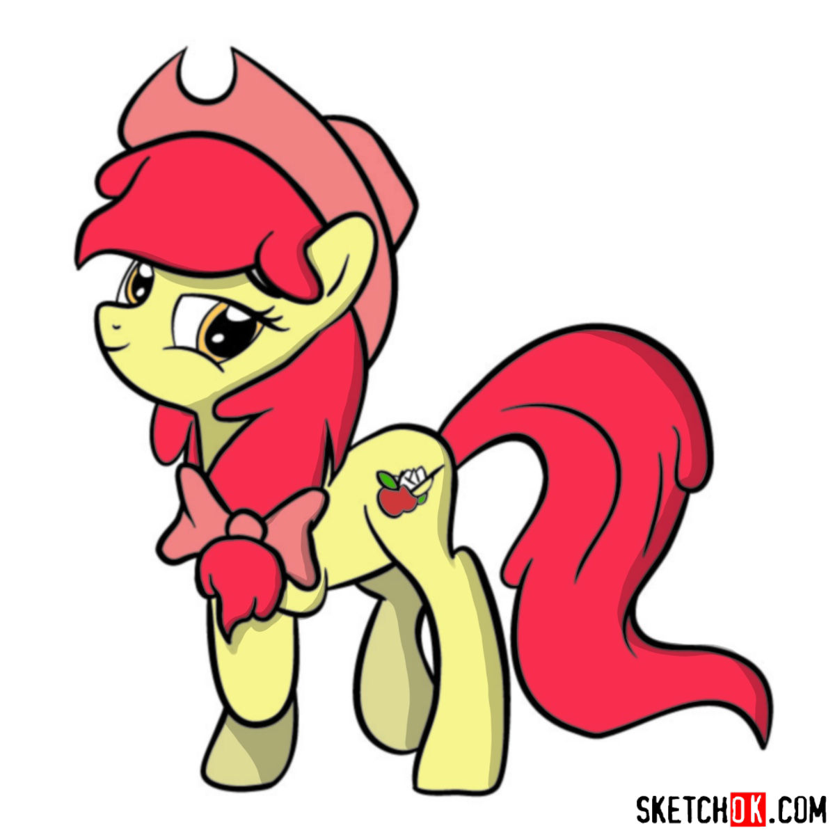 1200x1200 How To Draw Apple Bloom Pony Mlp