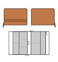 187x200 Blouse Fashion Flat Technical Drawing Template