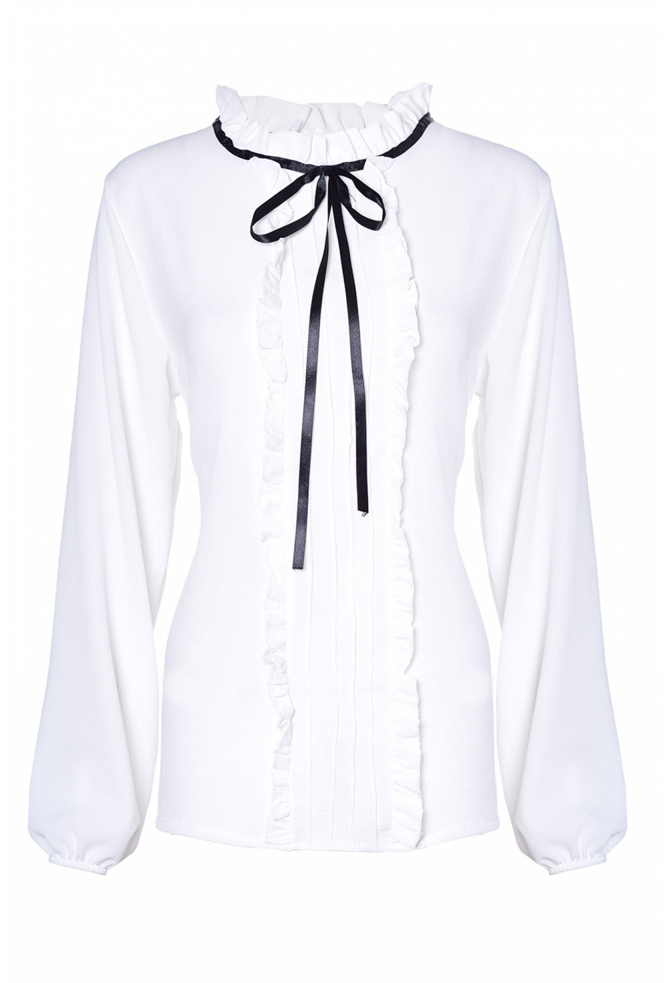 1345x1992 Helen Pleated Bow Blouse In White Iclothing