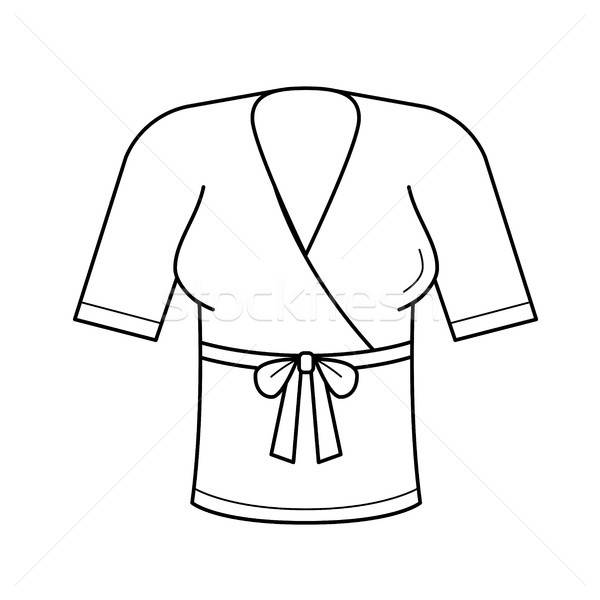 600x600 Woman Blouse Vector Line Icon Vector Illustration Andrei