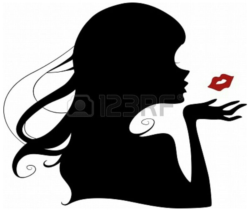 800x671 blow kiss girl silhouet template stencil great mural