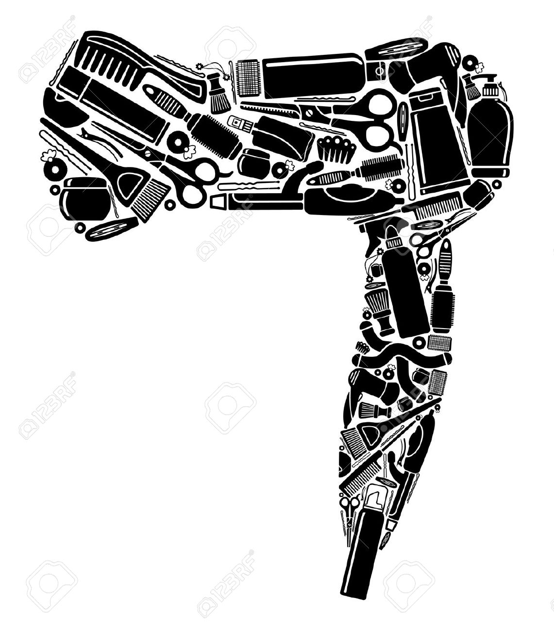 1141x1300 Blow Dryer And Scissors Clipart