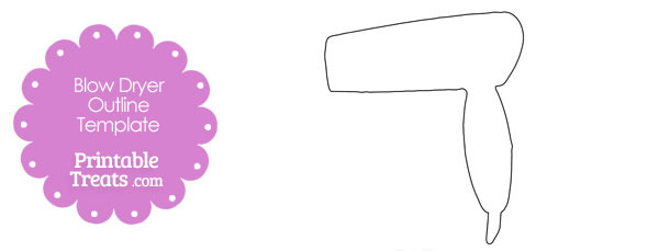 610x229 Printable Blow Dryer Outline Template Printable