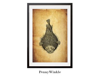 340x270 blowfish drawing etsy