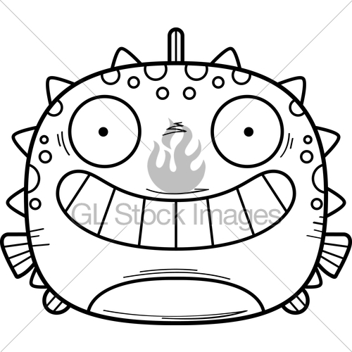 500x500 happy little blowfish gl stock images