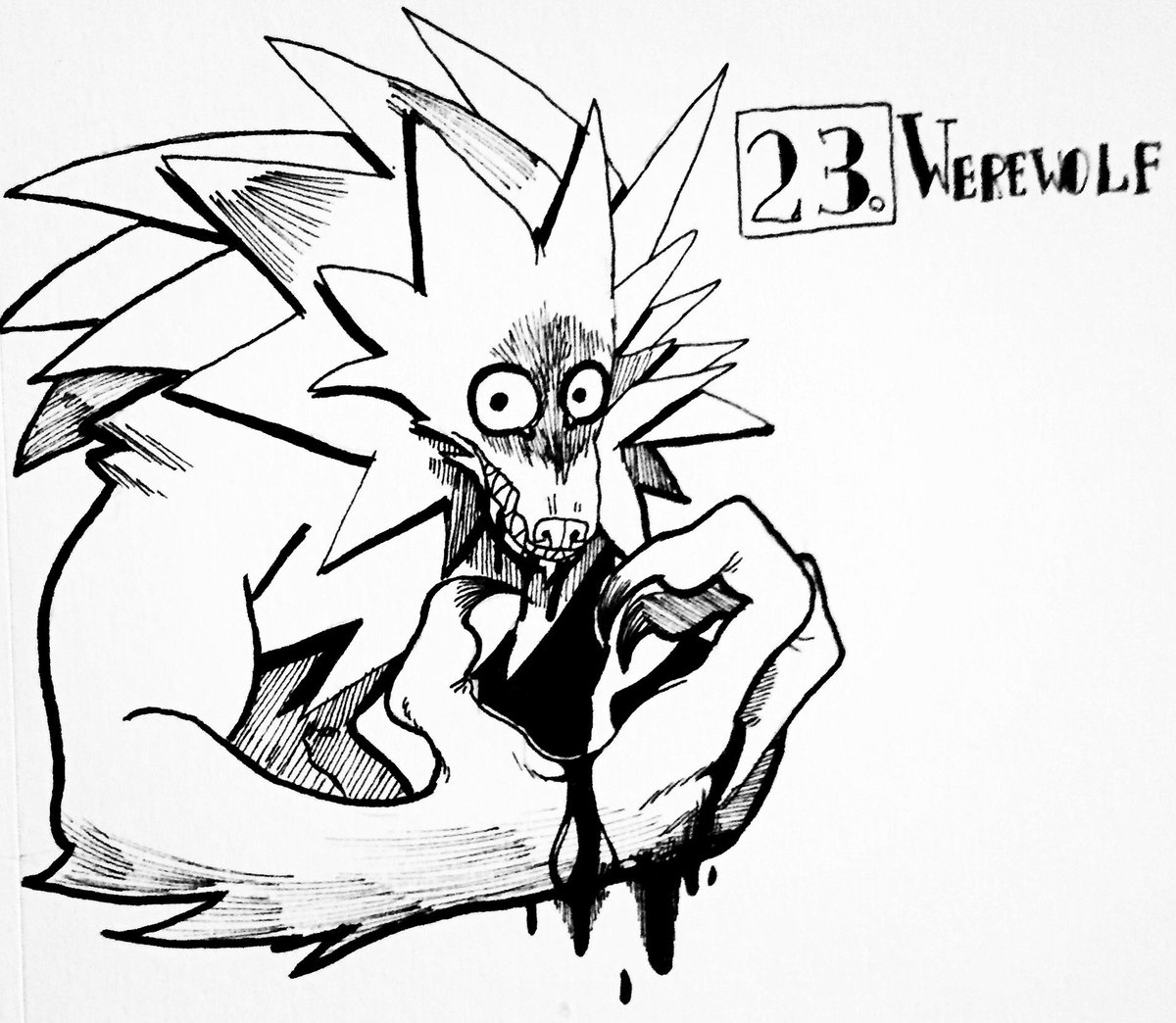 1200x1044 atomic blowfish on twitter inktober