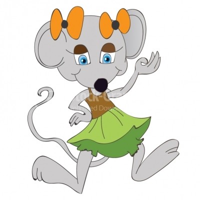 400x400 Girl Blowing Dandelion Drawing