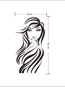 210x280 Buy Pc Wall Sticker Creative Character With Blowing Hair Wall