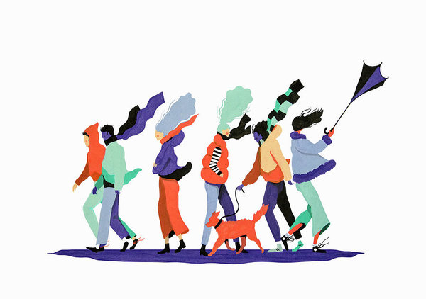 600x422 Wind Blowing Hair Art