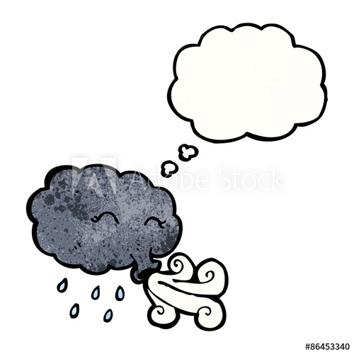500x500 Cartoon Storm Cloud Blowing Wind