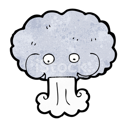 440x440 Cartoon Cloud Blowing Wind Stock Vector