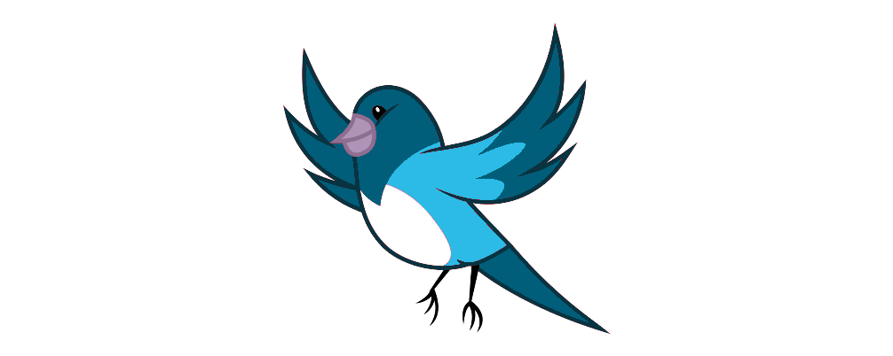 1006x402 Blue Bird Vector