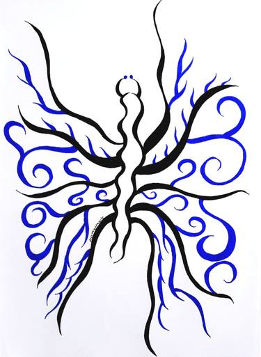 375x513 Black Butterfly Drawing