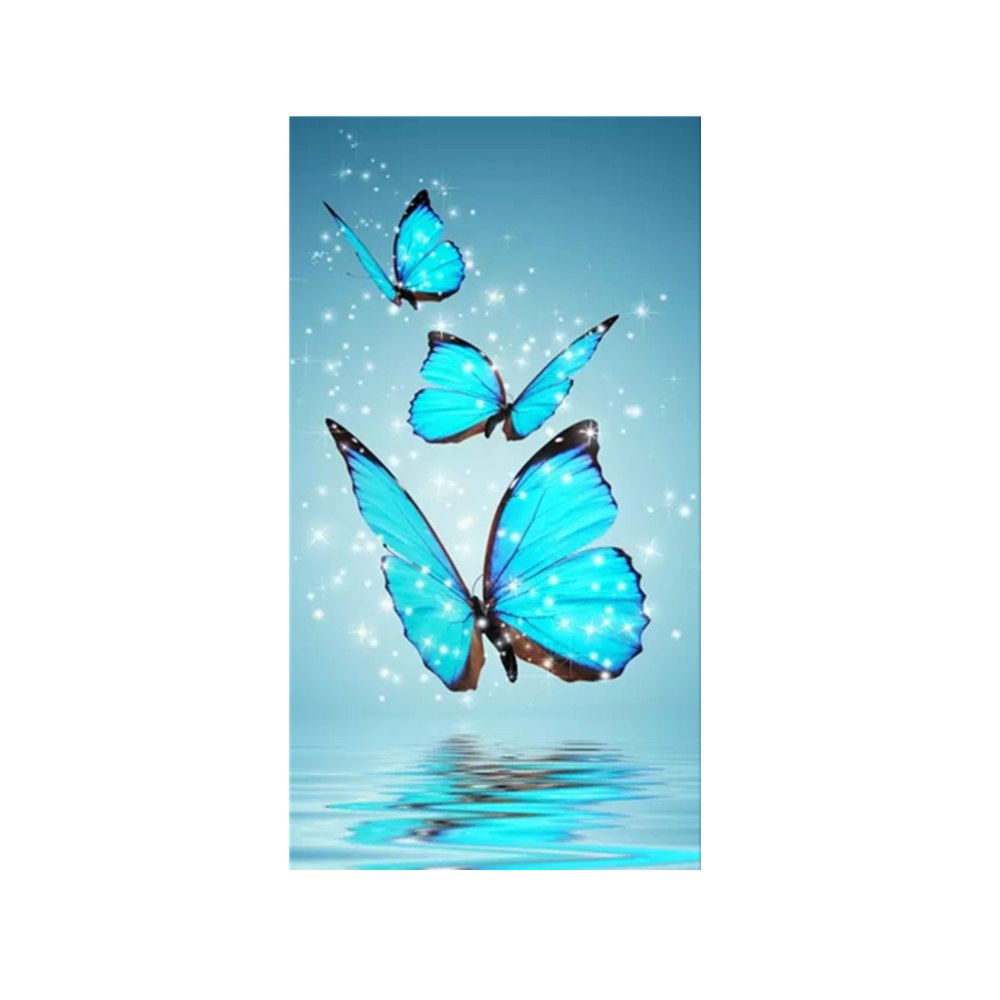 1000x1000 Long Version Of Blue Butterfly Print Draw Diamond Drawing In Blue