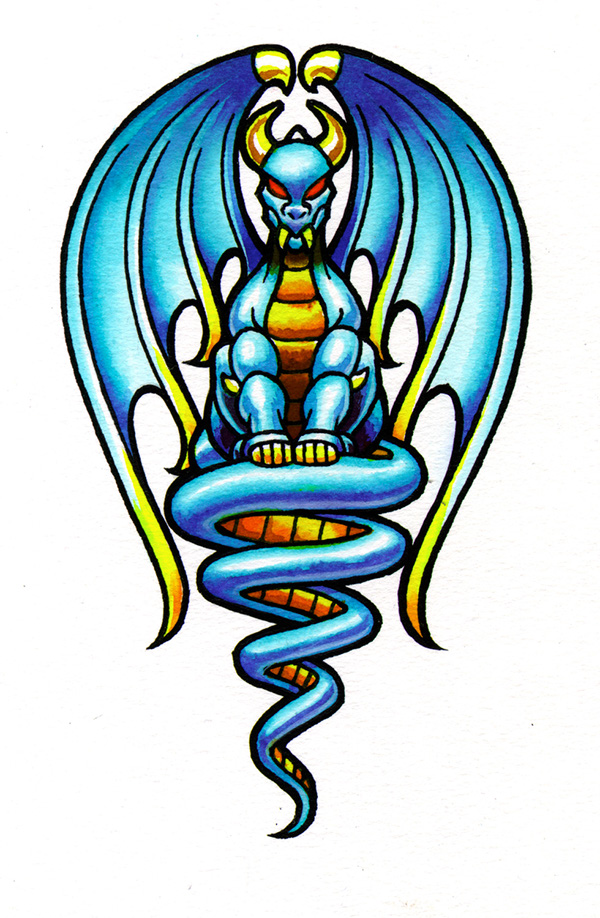 600x918 Blue Dragon Tattoo On Behance