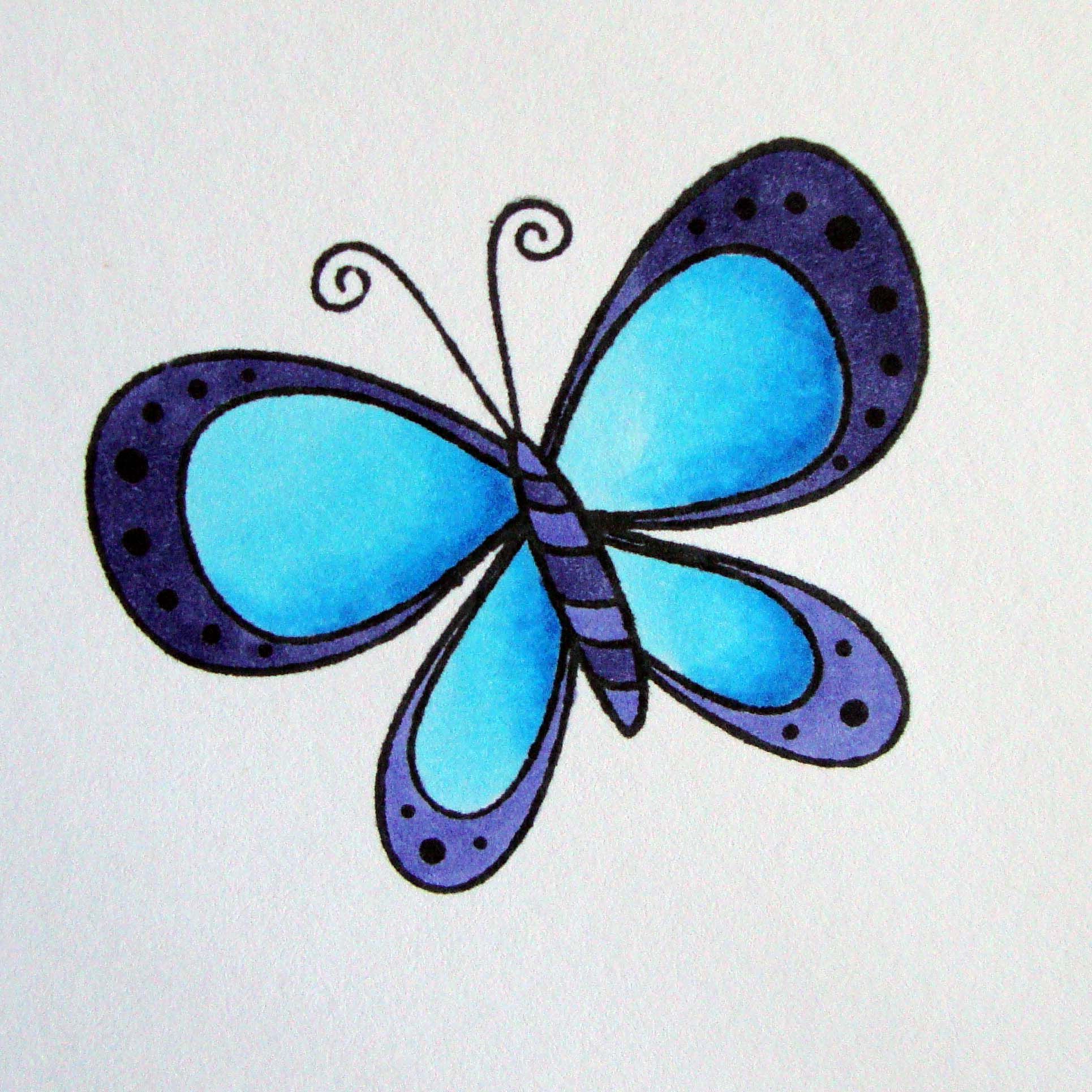 1930x1930 Simple Butterfly Drawing Drawings Of Butterflies Clipart Blue