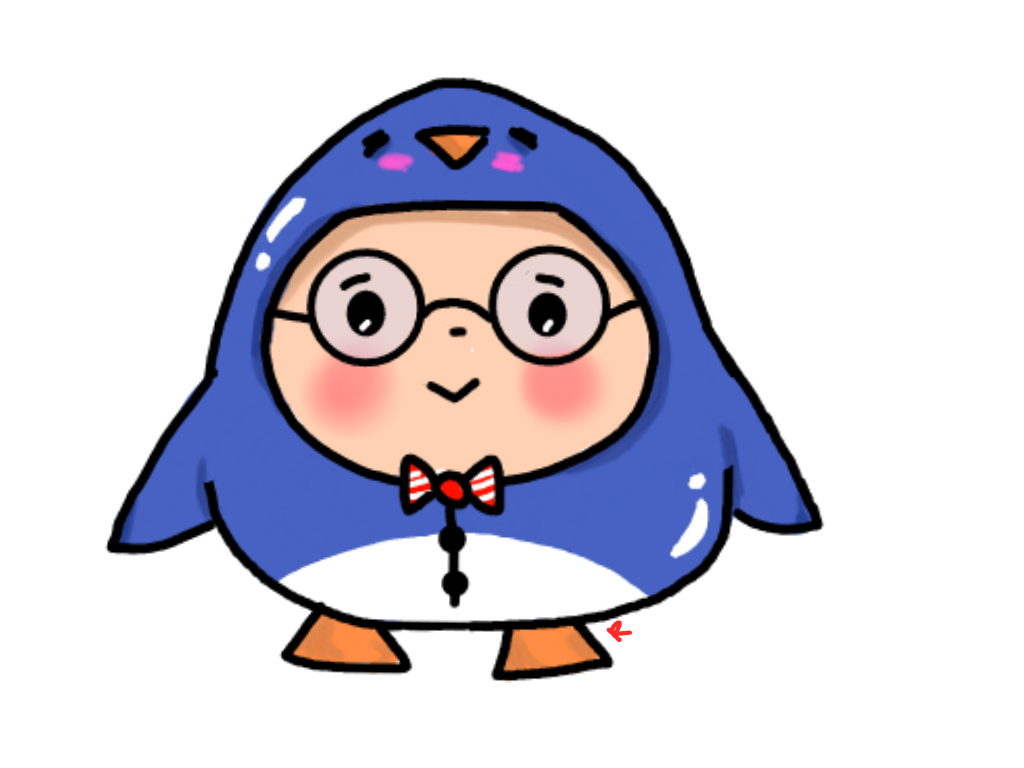 1024x768 Penguin Penguinstickers Cute Blue My Drawings