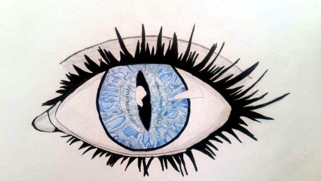 1024x576 Drawn Blue Eyes Real Life