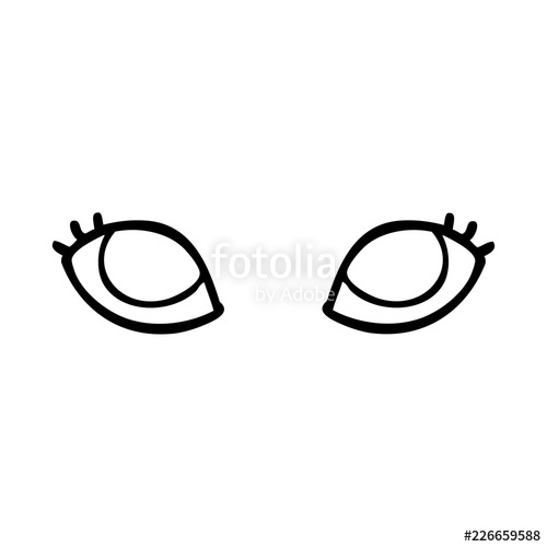 500x500 Line Drawing Cartoon Blue Eyes Stock Image And Royalty Free