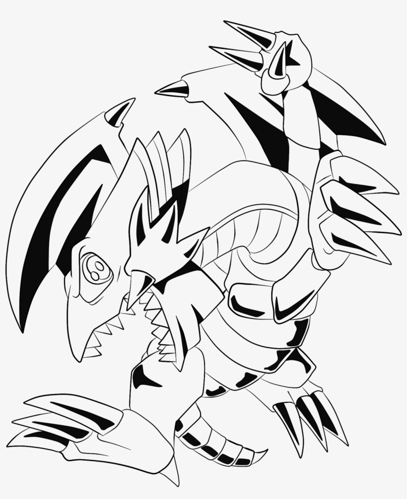 820x1006 Blue Eyes Toon Dragon Lineart
