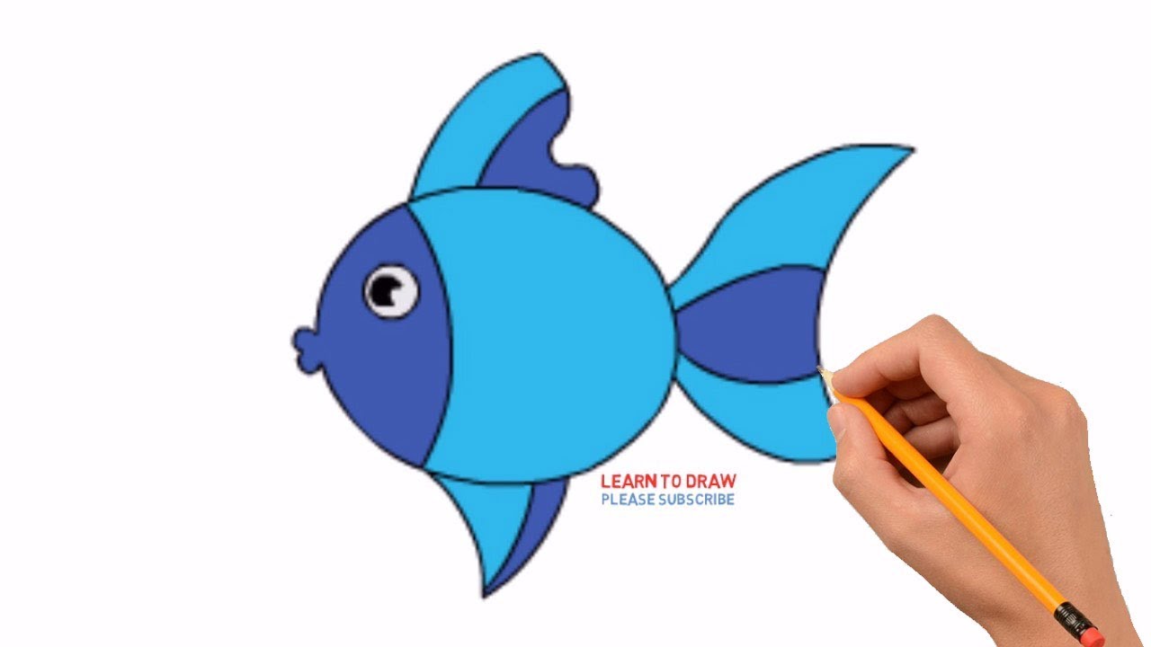 1280x720 How To Draw A Blue Fish Step