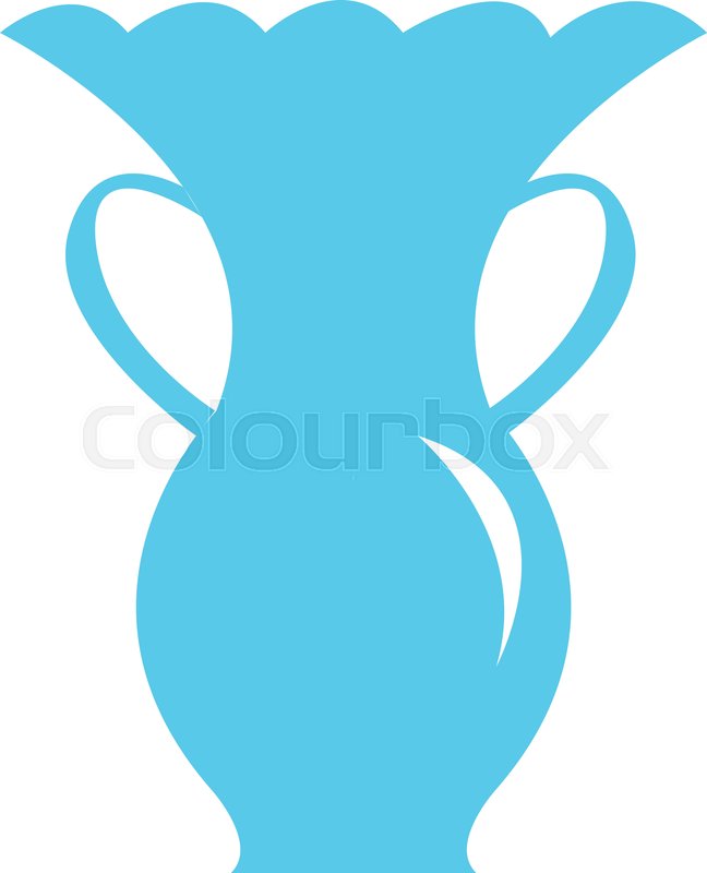 648x800 A Beautiful Blue Flower Vase To Put Stock Vector Colourbox