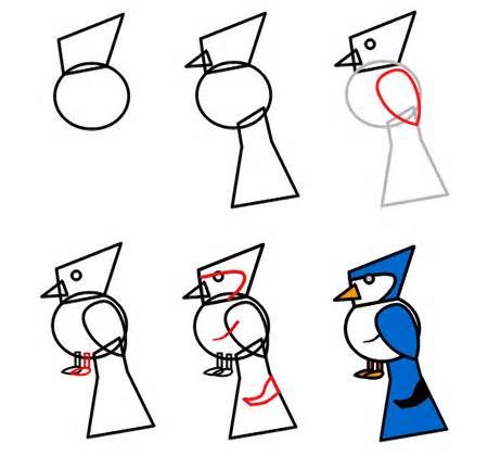 450x420 How To Draw A Bird The Blue Jay Example Step Grade Art