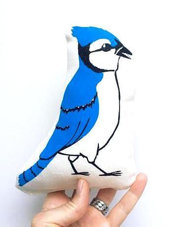 366x461 Screenprinted Blue Jay Toy