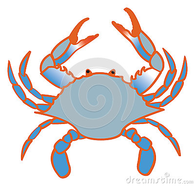 400x381 Blue Crab Color Line Drawing
