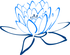 297x234 Light Dark Blue Lotus Clip Art