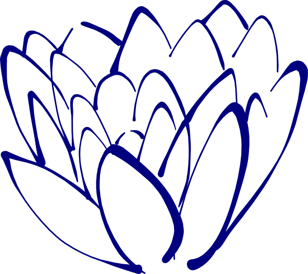 600x535 Navy Blue Lotus Clip Art