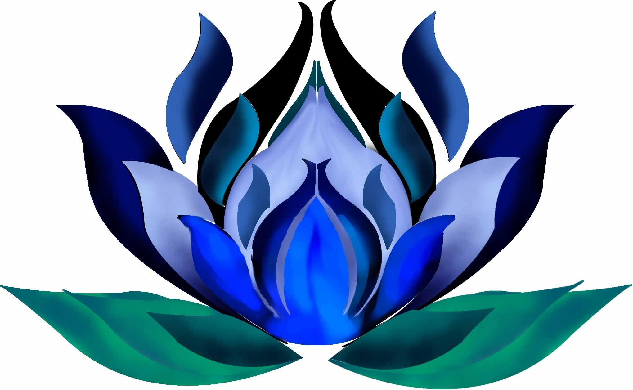 Blue Lotus Flower Drawing Free download on ClipArtMag