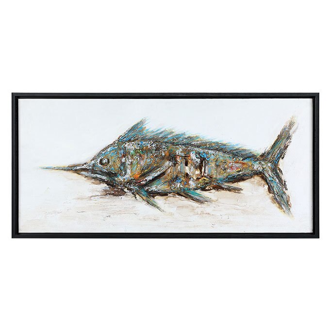 682x682 Blue Marlin Hand Painted Art