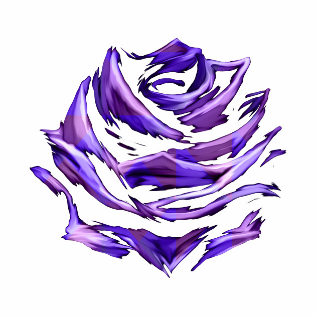 630x630 Purple Blue Rose Abstract Art Flower Colorful Brush Painting