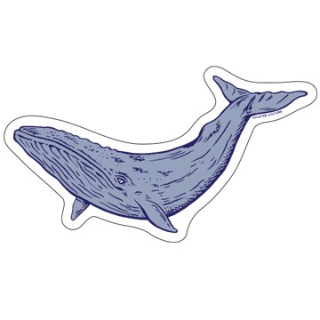 360x360 blue whale die cut sticker counter couture