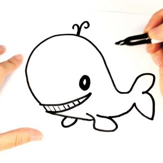 Blue Whale Line Drawing | Free download on ClipArtMag