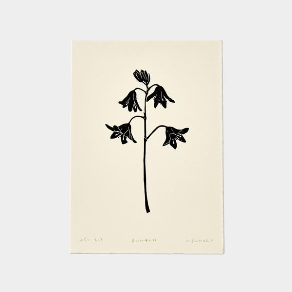 600x600 Bluebell Lino Print