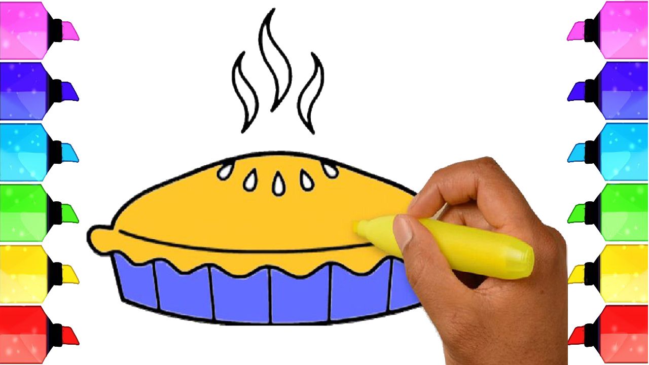 1280x720 How To Draw A Pie How To Draw A Funny Pumpkin Piedraw A Slice