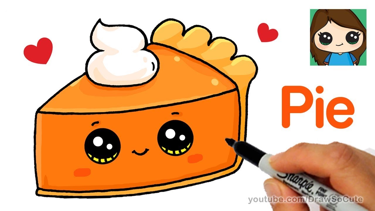 1280x720 How To Draw A Slice Of Pie Cute And Easy