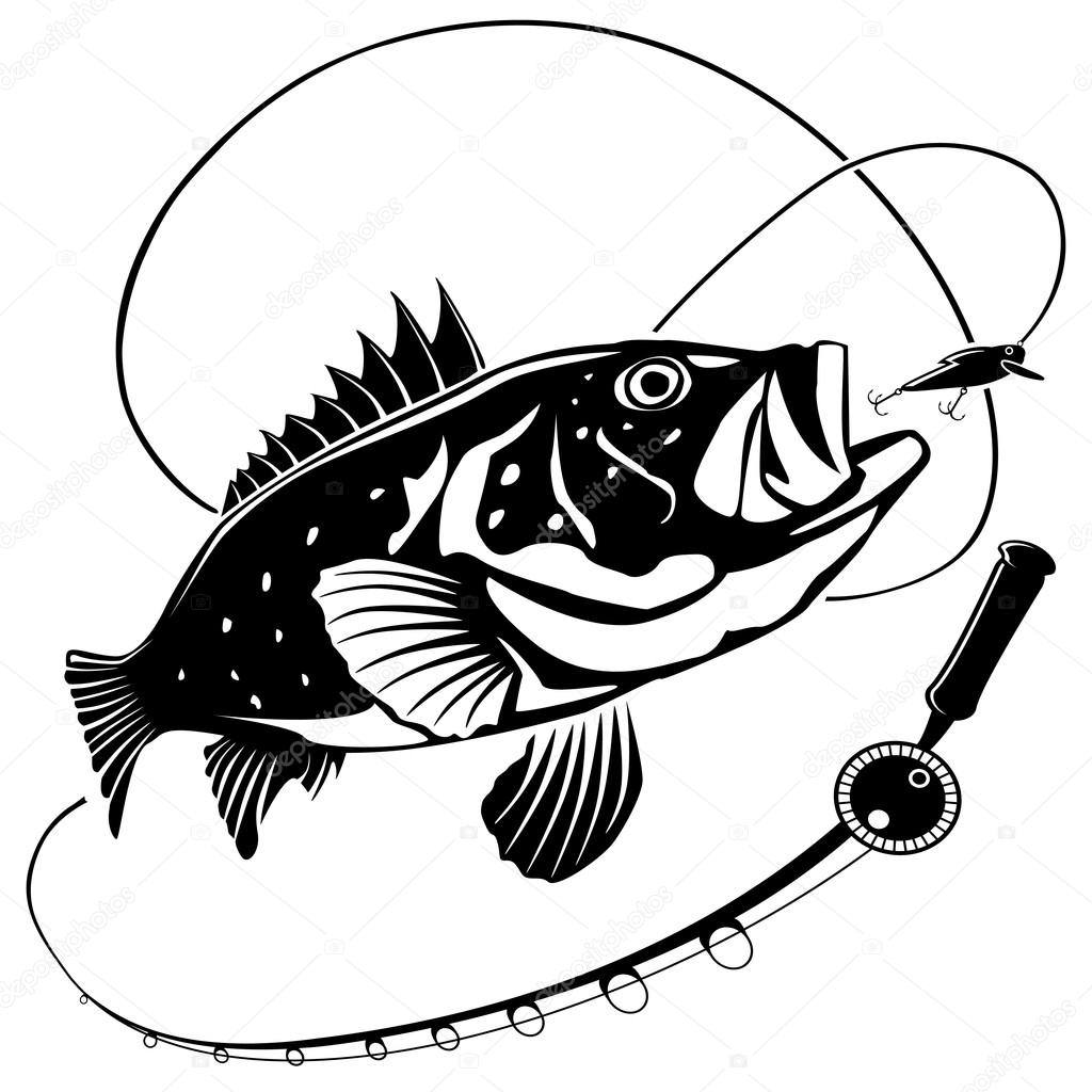 1024x1024 Bluegill Drawing Big Bass For Free Download