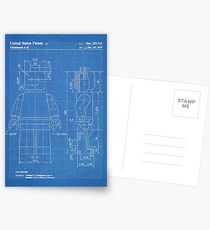 210x230 blueprint drawing postcards redbubble