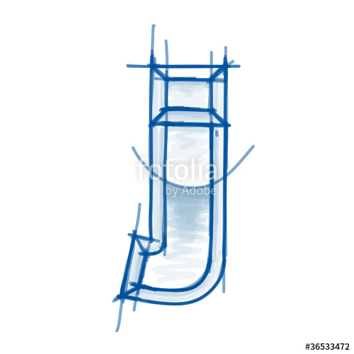 500x500 blueprint font sketch