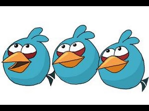480x360 How To Draw Angry Birds The Blues, Blue Birds